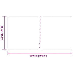 Δερμάτινο Χαλί Ανοιχτό γκρι 80 x 500 cm 100% Πολυπροπυλένιο - Pakobazaar