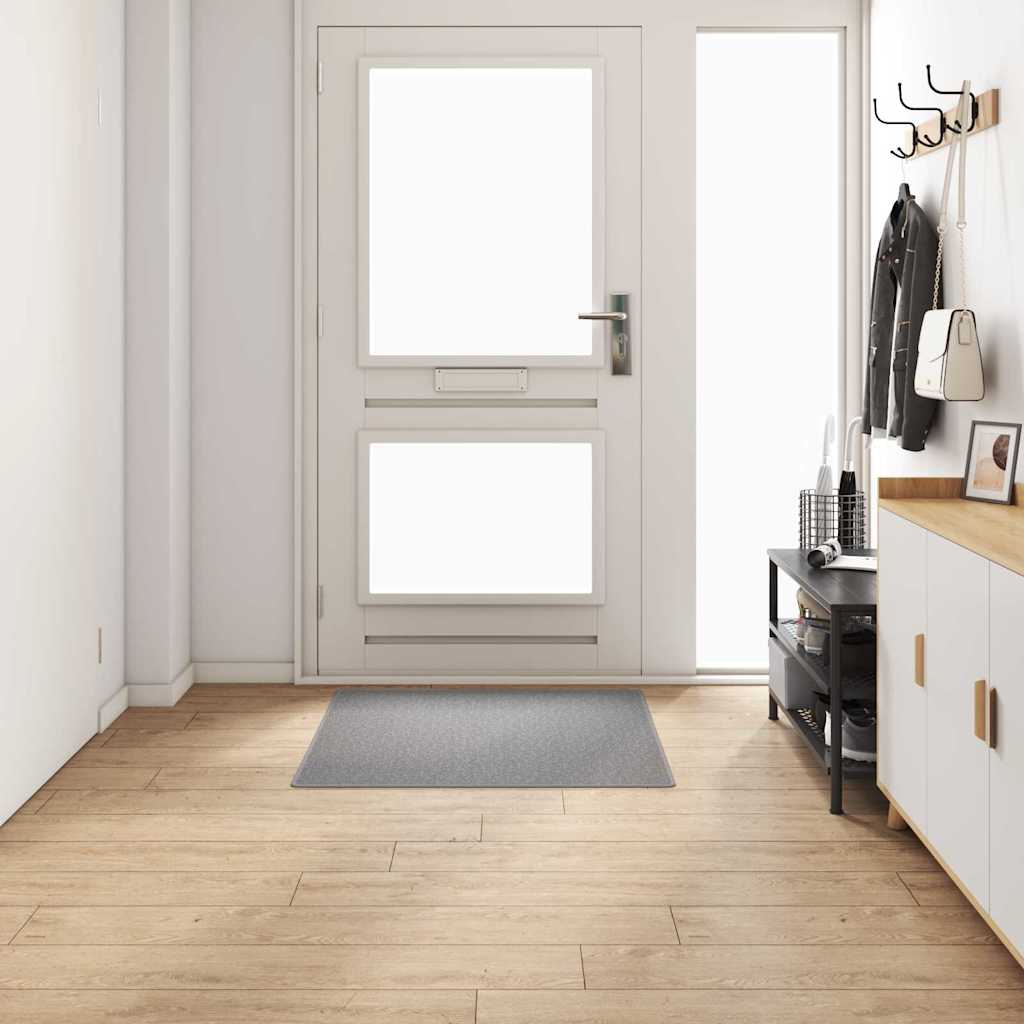 Δερμάτινο Χαλί Ανοιχτό γκρι 100 x 100 cm 100% Πολυπροπυλένιο - Pakobazaar