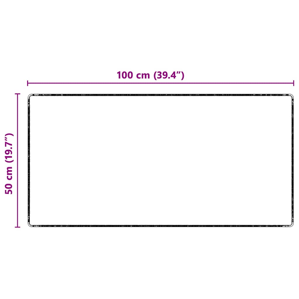 Δερμάτινο Χαλί Γκρι 50 x 100 cm 100% Πολυπροπυλένιο Τούφτα