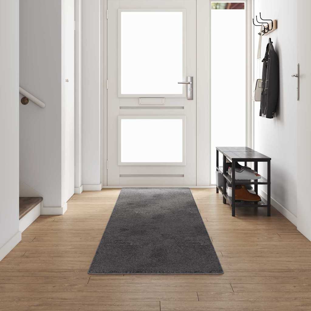 Δερμάτινο Χαλί Γκρι 80 x 500 cm 100% Πολυπροπυλένιο Τούφτα