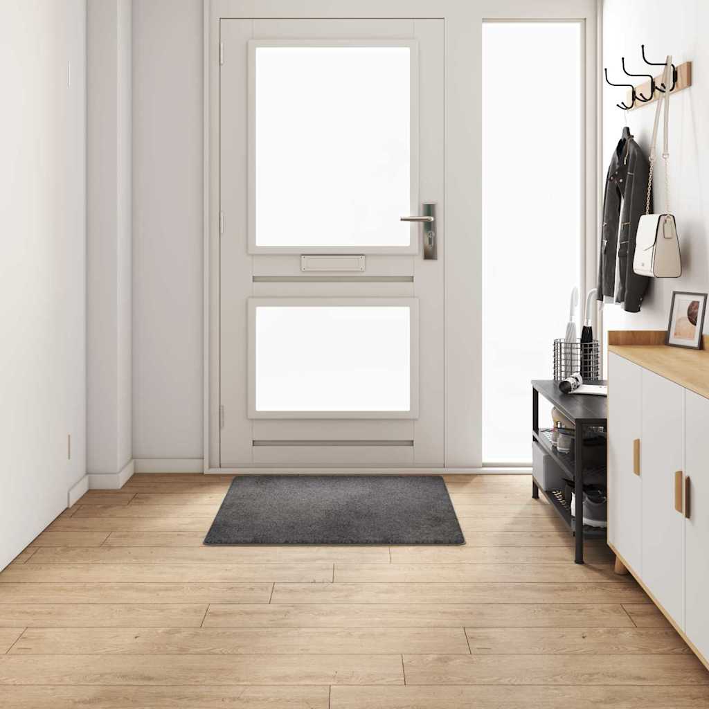Δερμάτινο Χαλί Γκρι 100 x 100 cm 100% Πολυπροπυλένιο Τούφτα - Pakobazaar