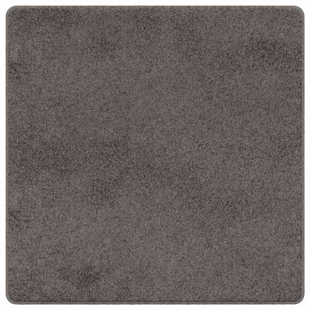 Δερμάτινο Χαλί Γκρι 100 x 100 cm 100% Πολυπροπυλένιο Τούφτα - Pakobazaar