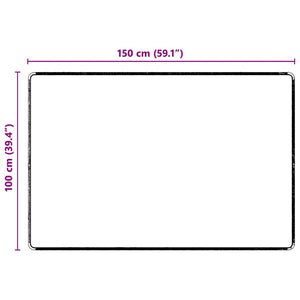 Δερμάτινο Χαλί Γκρι 100 x 150 cm 100% Πολυπροπυλένιο Τούφτα