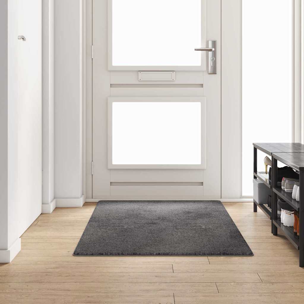 Δερμάτινο Χαλί Γκρι 100 x 200 cm 100% Πολυπροπυλένιο Τούφτα