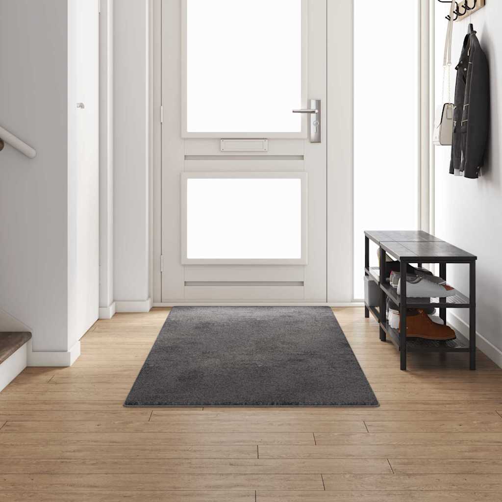 Δερμάτινο Χαλί Γκρι 100 x 300 cm 100% Πολυπροπυλένιο Τούφτα