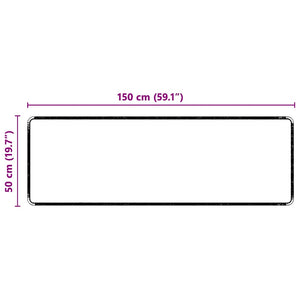 Δερμάτινο Χαλί Μαύρο 50 x 150 cm 100% Πολυπροπυλένιο Τούφτα - Pakobazaar
