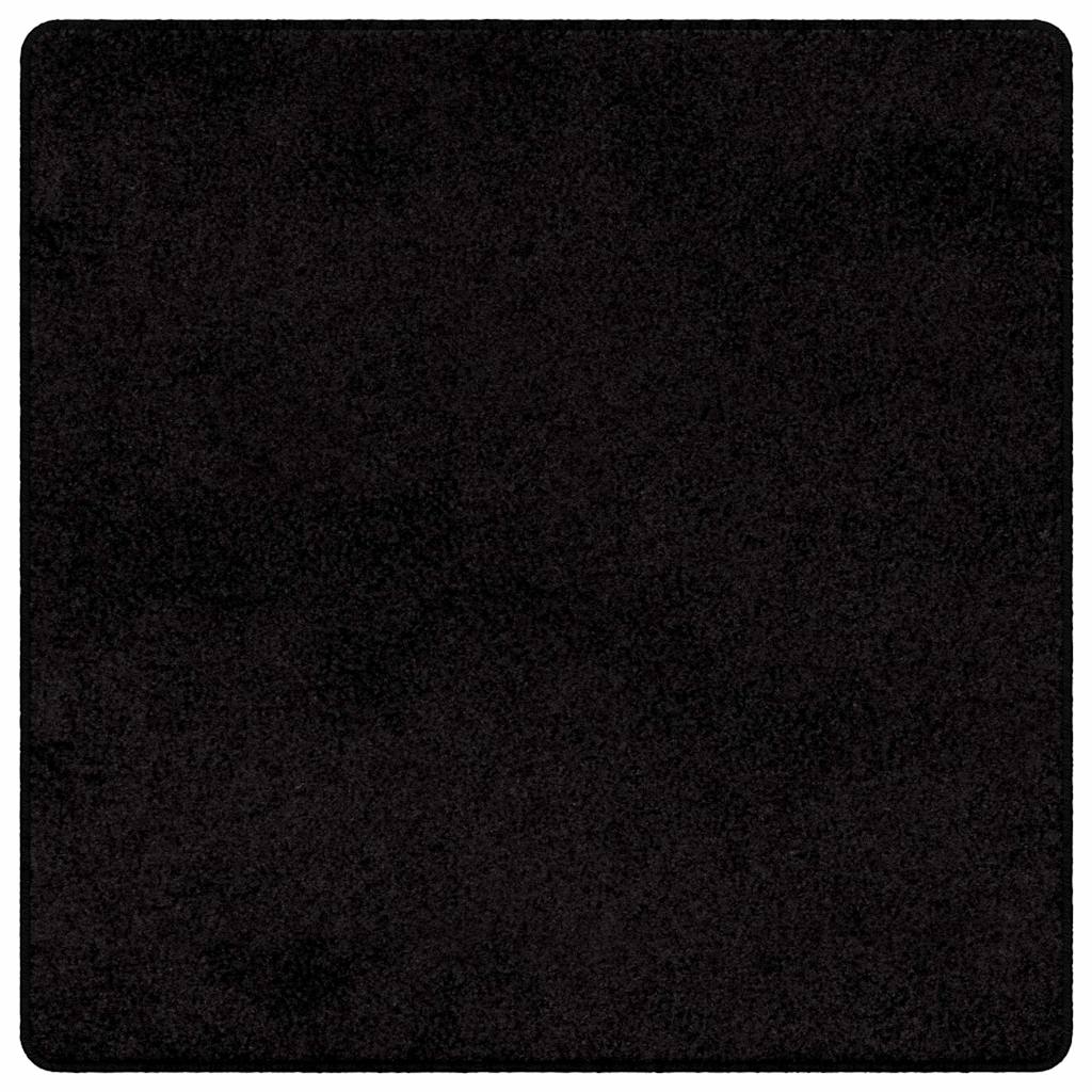 Δερμάτινο Χαλί Μαύρο 100 x 100 cm 100% Πολυπροπυλένιο Τούφτα
