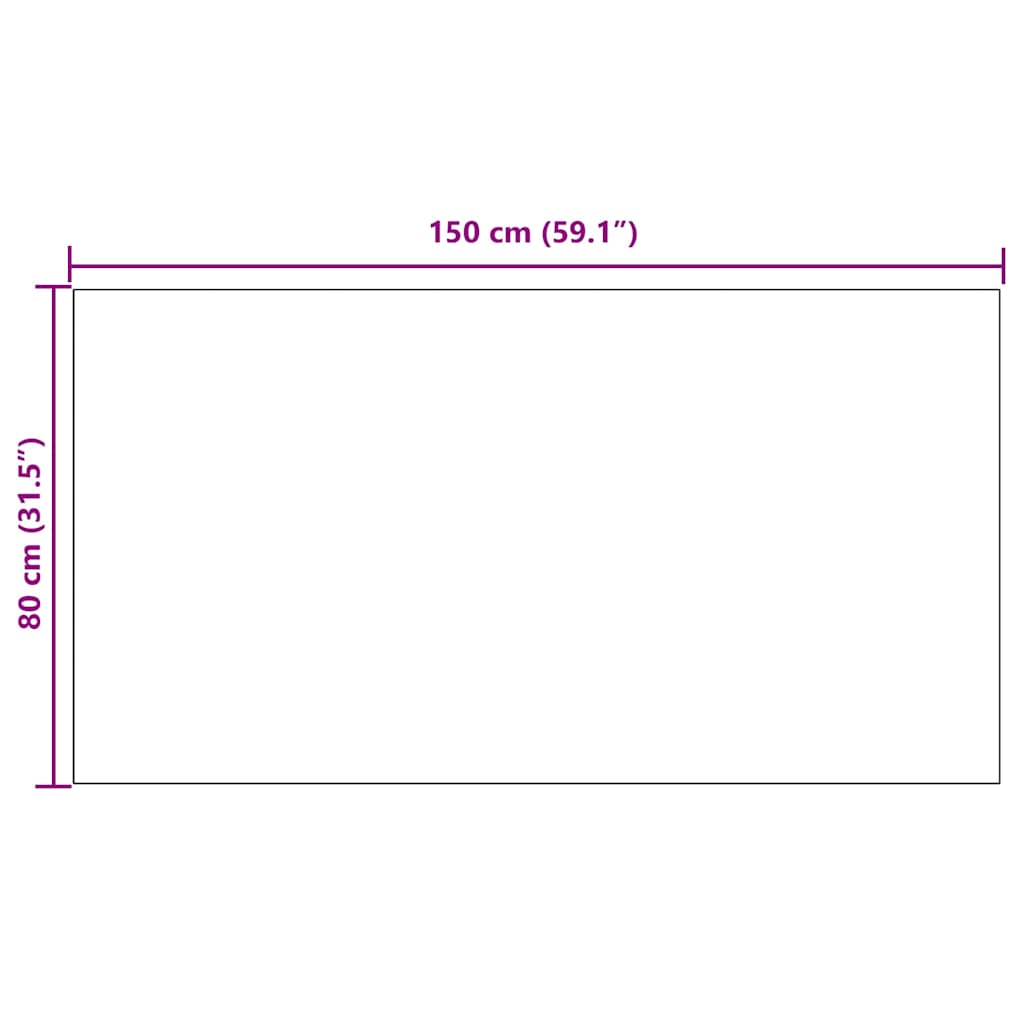 Δερμάτινο Χαλί Γκρι 80 x 150 cm ύφασμα