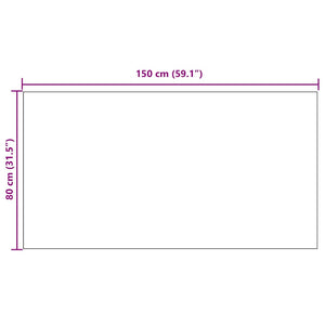 Δερμάτινο Χαλί Γκρι 80 x 150 cm ύφασμα