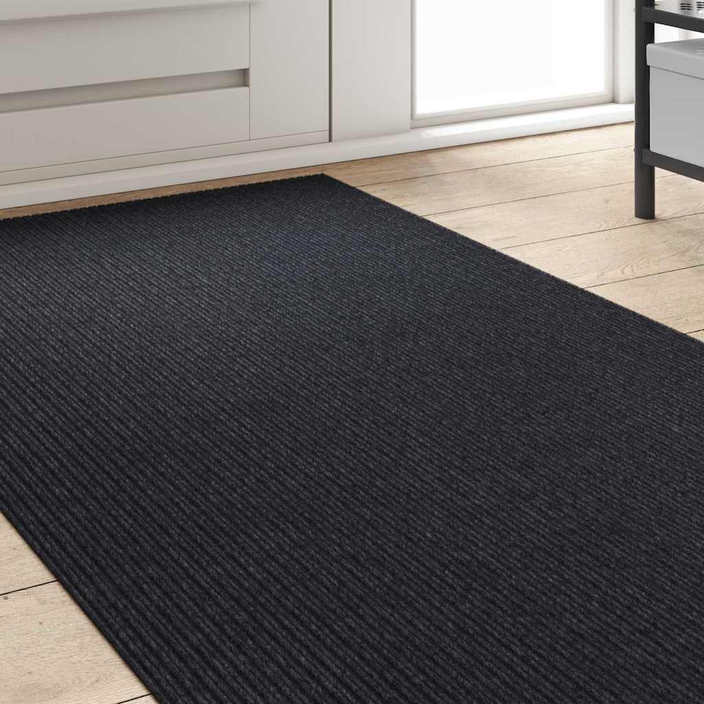 Δερμάτινο Χαλί Ανθρακί 80 x 200 cm ύφασμα