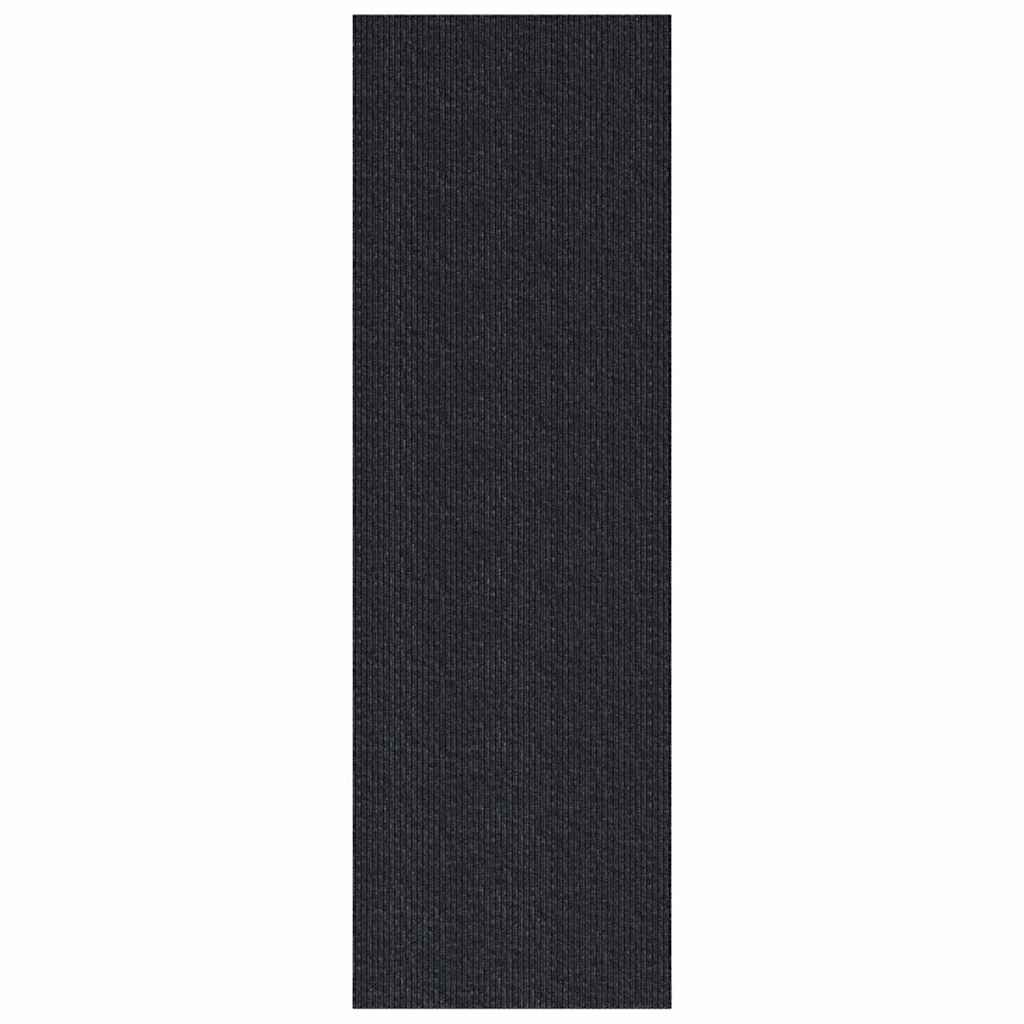 Δερμάτινο Χαλί Ανθρακί 80 x 200 cm ύφασμα