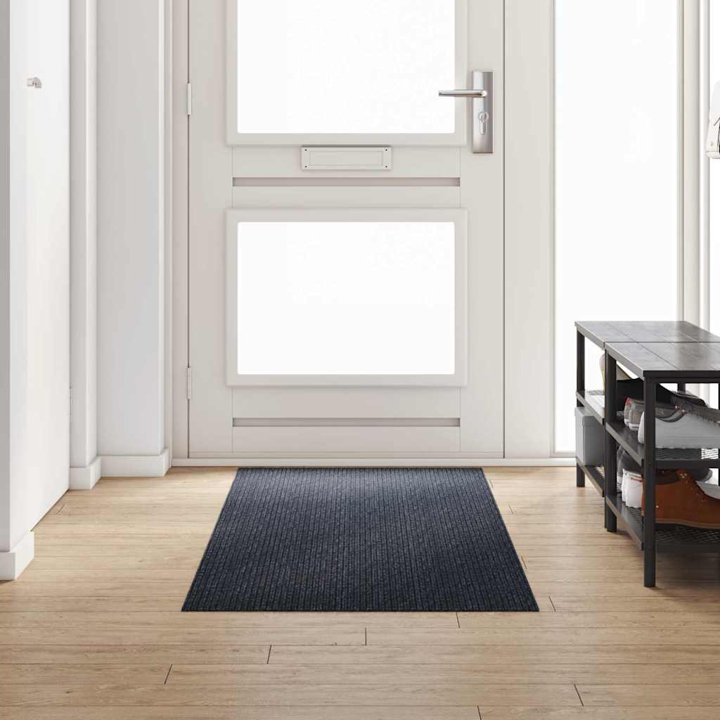 Δερμάτινο Χαλί Ανθρακί 80 x 250 cm ύφασμα - Pakobazaar