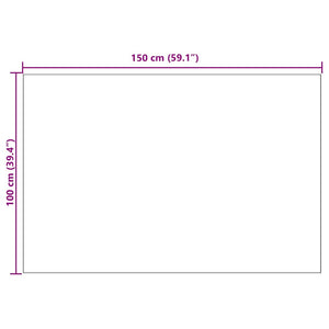 Δερμάτινο Χαλί Ανοιχτό γκρι 100 x 150 cm ύφασμα