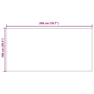 Δερμάτινο Χαλί Ανοιχτό γκρι 100 x 200 cm ύφασμα