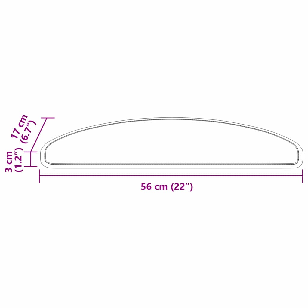 Αυτοκόλλητα Ματ Σκαλοπατιών 15 pcs Ανθρακί 56 x 17 x 3 cm - Pakobazaar