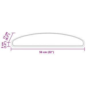 Αυτοκόλλητα Ματ Σκαλοπατιών 15 pcs Ανθρακί 56 x 17 x 3 cm - Pakobazaar