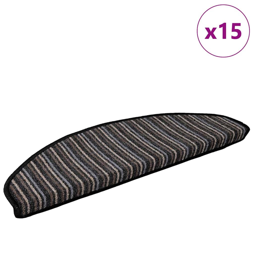 Αυτοκόλλητα Ματ Σκαλοπατιών 15 pcs Ανθρακί 65 x 21 x 4 cm