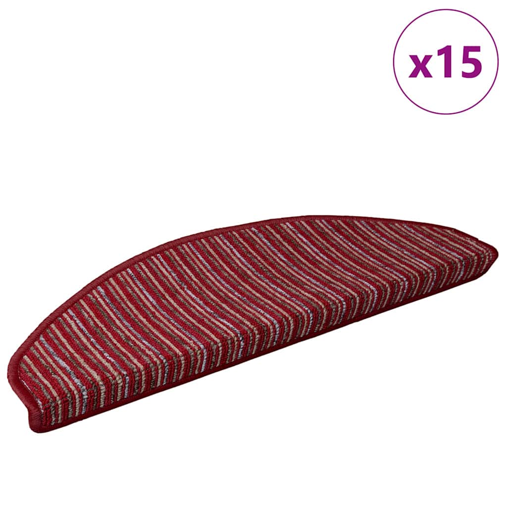 Αυτοκόλλητα Ματ Σκαλοπατιών 15 pcs Κόκκινο 65 x 21 x 4 cm