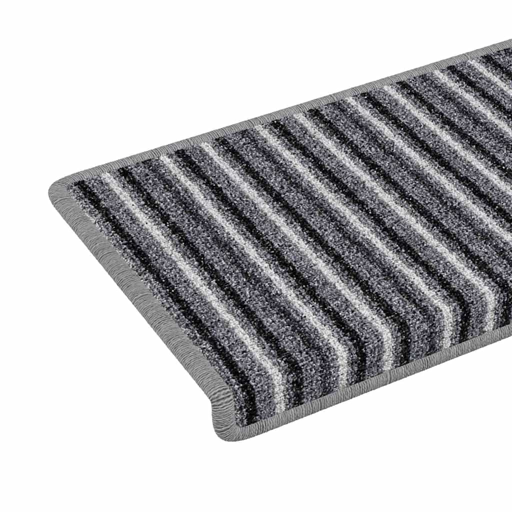Αυτοκόλλητα Ματ Σκαλοπατιών Ριγέ 15 pcs Γκρι 65 x 21 x 4 cm