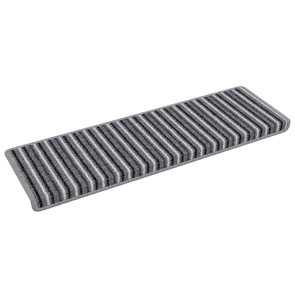 Αυτοκόλλητα Ματ Σκαλοπατιών Ριγέ 15 pcs Γκρι 65 x 21 x 4 cm