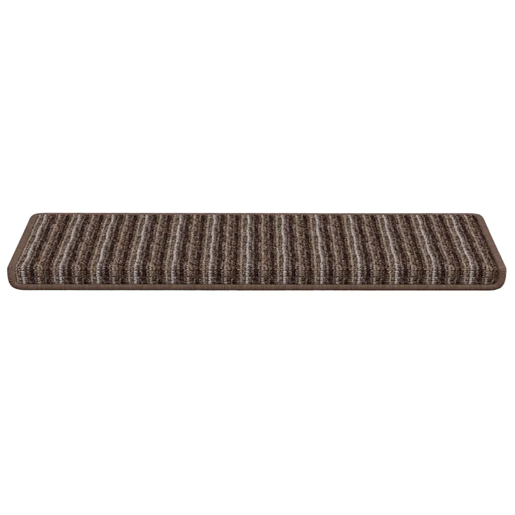Αυτοκόλλητα Ματ Σκαλοπατιών Ριγέ 15 pcs Καφέ 65 x 21 x 4 cm