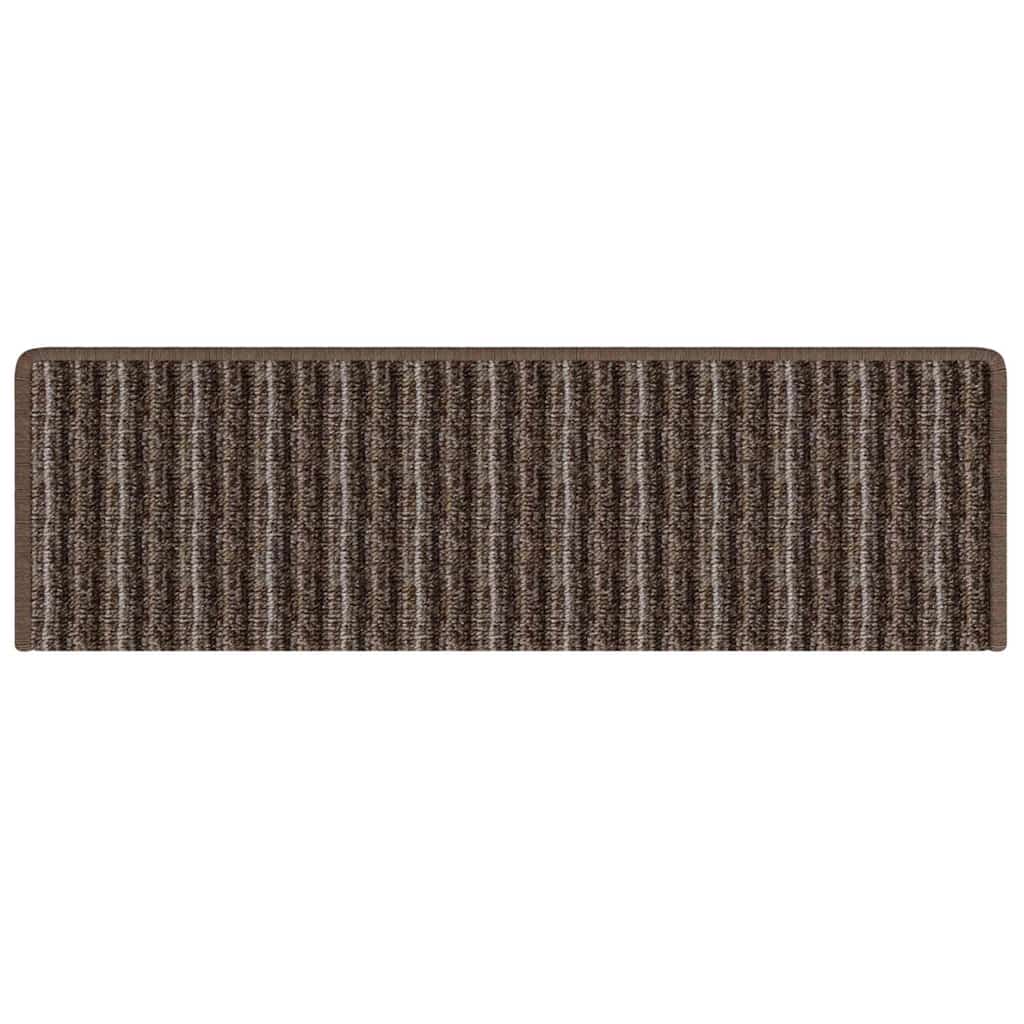 Αυτοκόλλητα Ματ Σκαλοπατιών Ριγέ 15 pcs Καφέ 65 x 21 x 4 cm