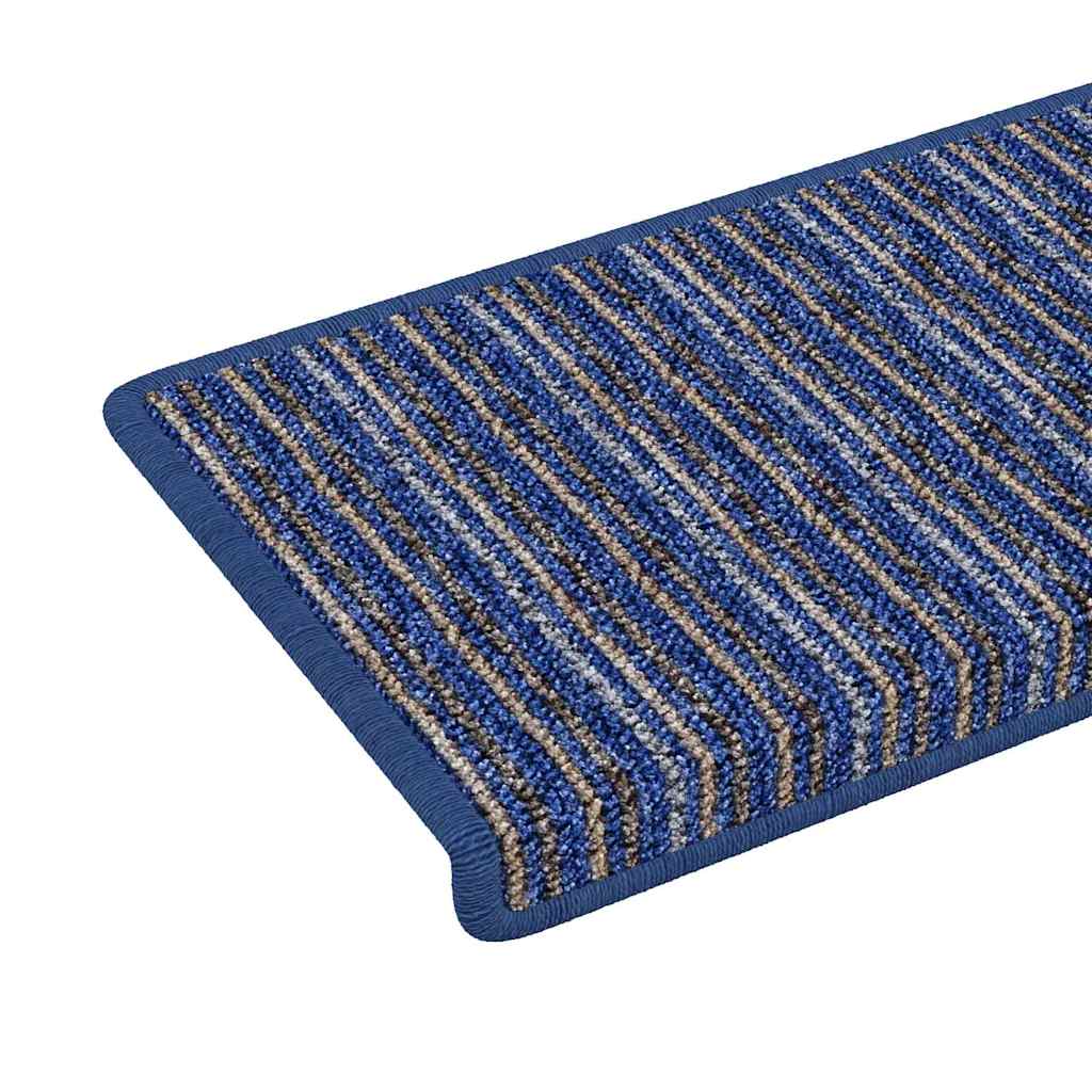 Αυτοκόλλητα Ματ Σκαλοπατιών Ριγέ 15 pcs Μπλε 65 x 21 x 4 cm