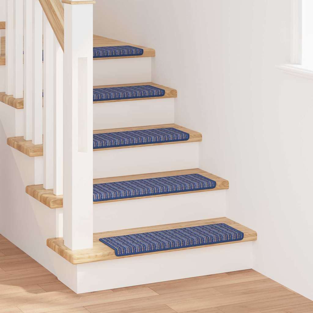 Αυτοκόλλητα Ματ Σκαλοπατιών Ριγέ 15 pcs Μπλε 65 x 21 x 4 cm