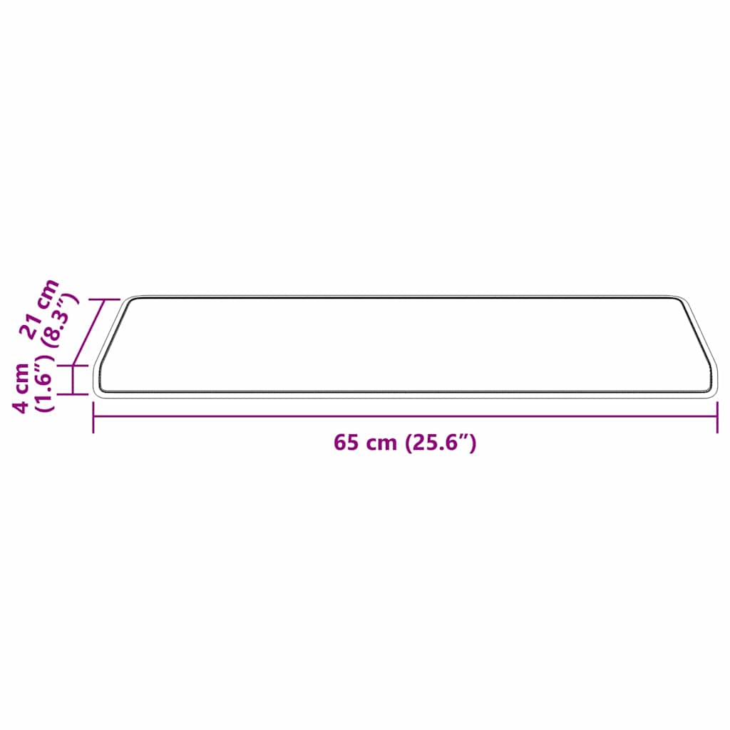 Αυτοκόλλητα Ματ Σκαλοπατιών Ριγέ 15 pcs Μπλε 65 x 21 x 4 cm