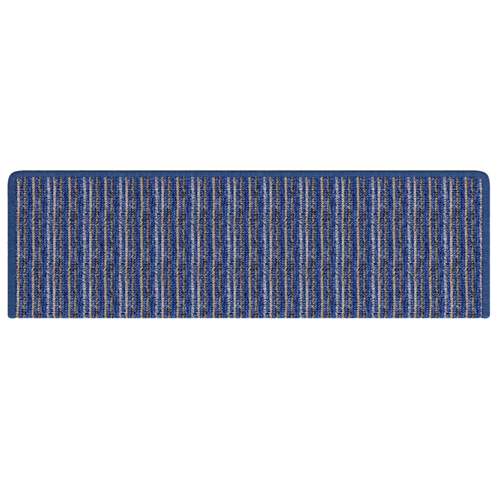 Αυτοκόλλητα Ματ Σκαλοπατιών Ριγέ 15 pcs Μπλε 65 x 21 x 4 cm
