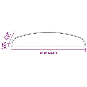 Αυτοκόλλητα Ματ Σκαλοπατιών 15 pcs Ανθρακί 65 x 21 x 4 cm - Pakobazaar