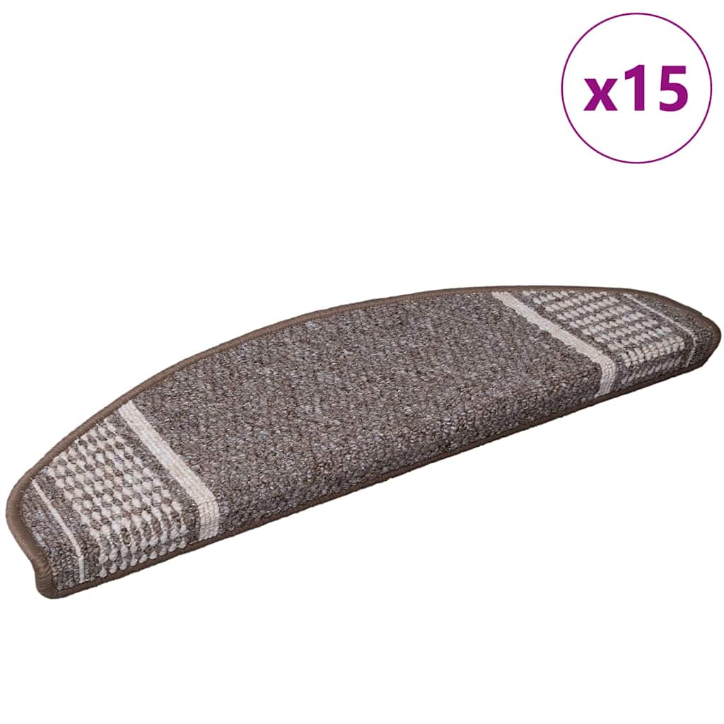 Αυτοκόλλητα Ματ Σκαλοπατιών 15 pcs Καφέ 65 x 21 x 4 cm - Pakobazaar