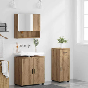 Σετ Επίπλων Μπάνιου 3 τμχ. Artisan Oak 61 x 35 x 64 εκ. - Pakobazaar