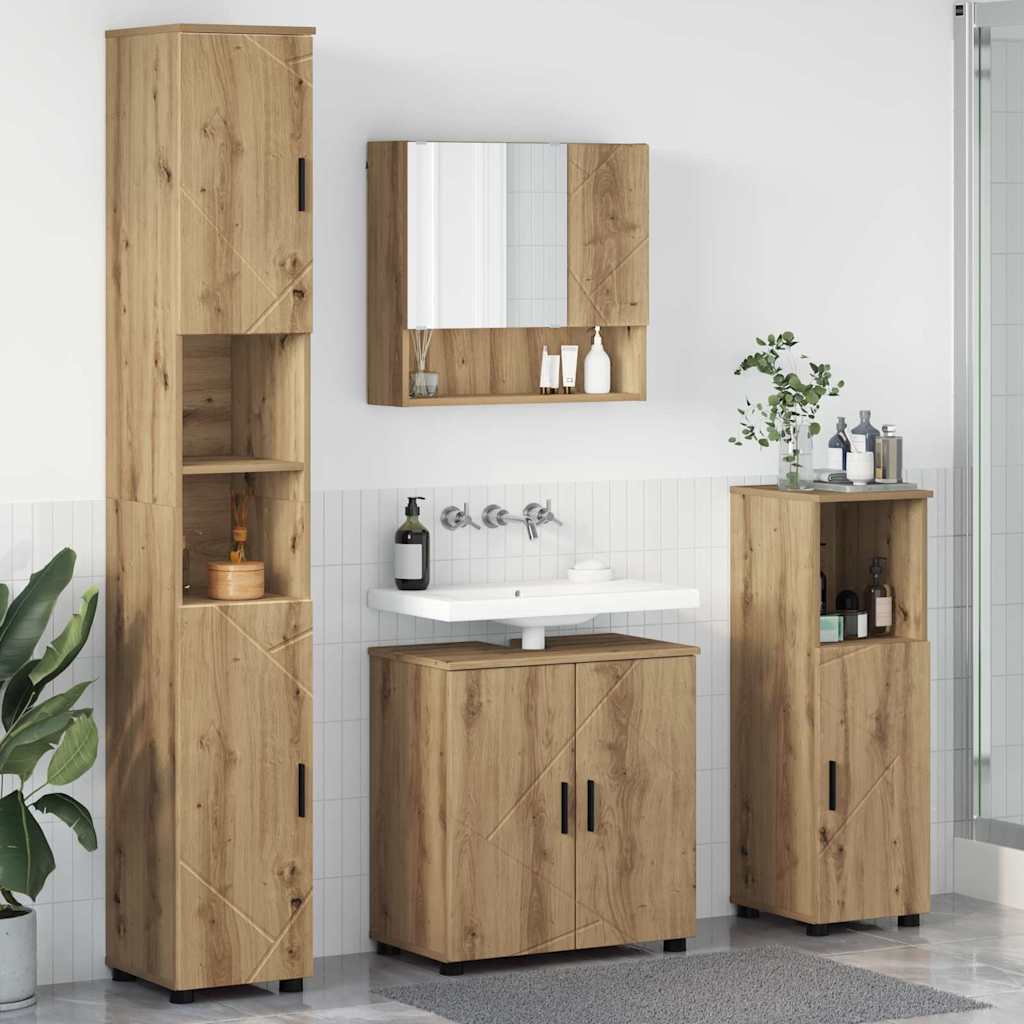 Σετ Επίπλων Μπάνιου 4 τμχ. Artisan Oak 61 x 35 x 64 εκ.