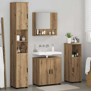 Σετ Επίπλων Μπάνιου 4 τμχ. Artisan Oak 61 x 35 x 64 εκ. - Pakobazaar