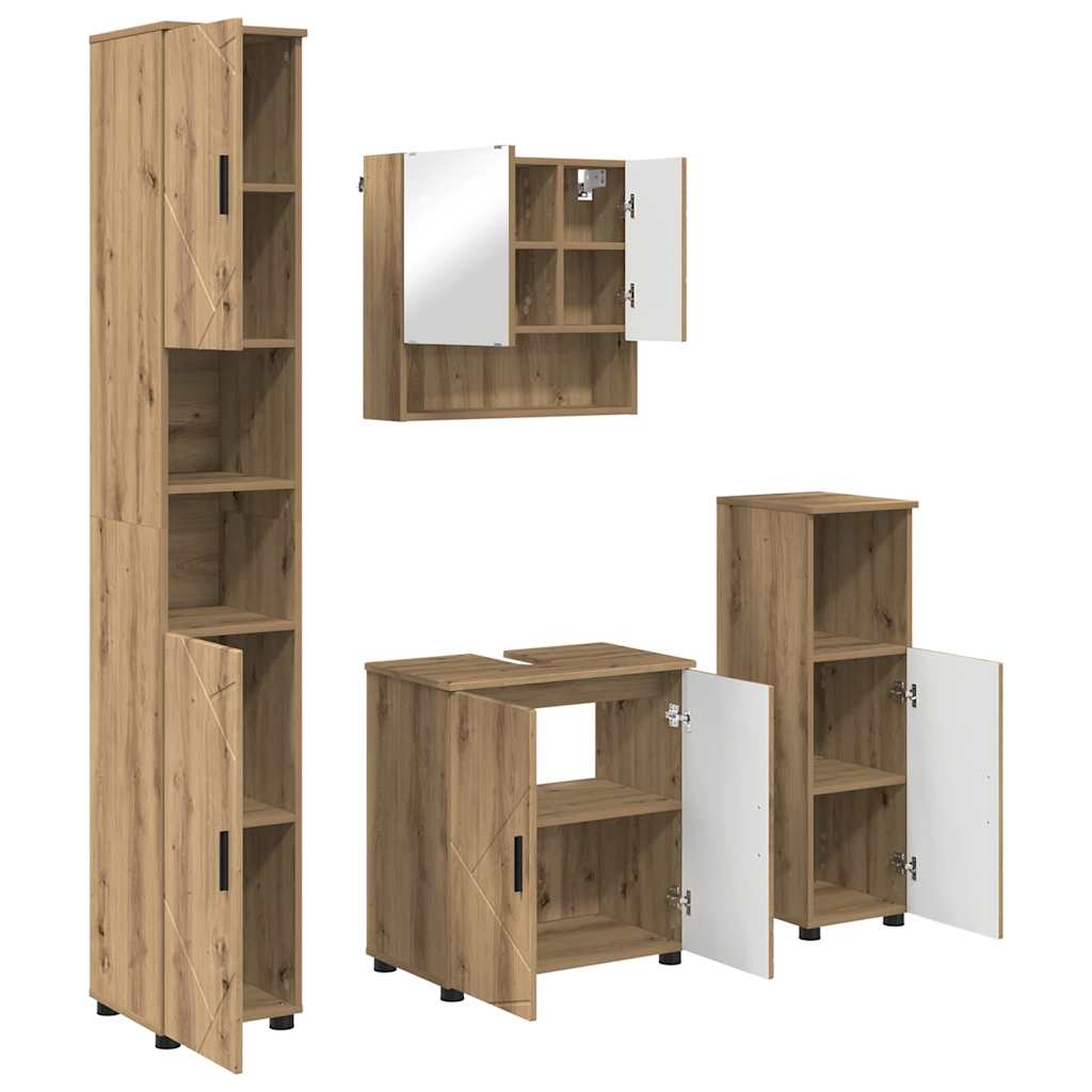 Σετ Επίπλων Μπάνιου 4 τμχ. Artisan Oak 61 x 35 x 64 εκ.