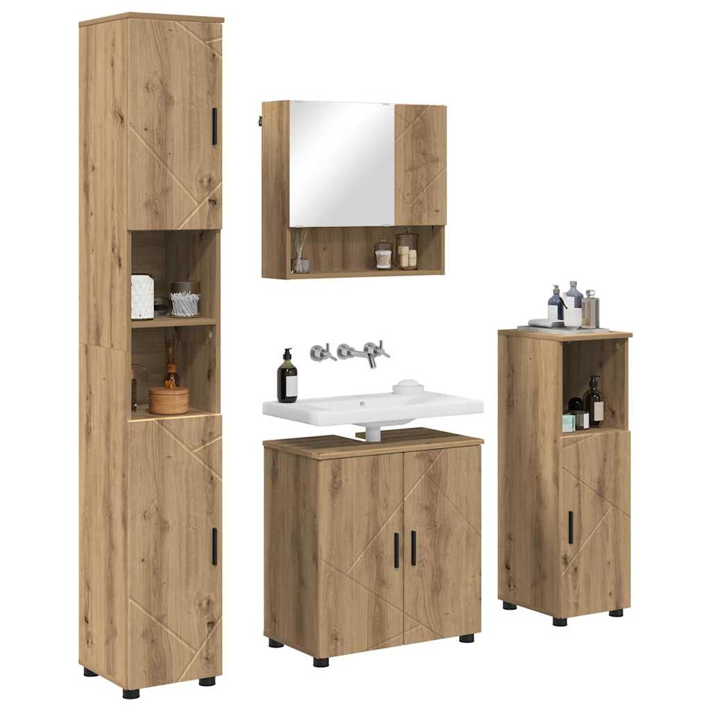 Σετ Επίπλων Μπάνιου 4 τμχ. Artisan Oak 61 x 35 x 64 εκ.