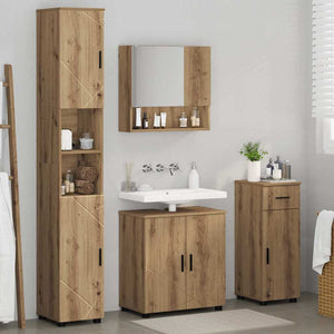 Σετ Επίπλων Μπάνιου 4 τμχ. Artisan Oak 61 x 35 x 64 εκ. - Pakobazaar