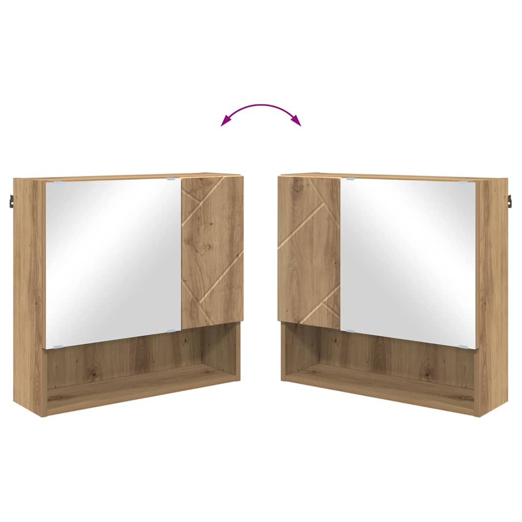 Σετ Επίπλων Μπάνιου 4 τμχ. Artisan Oak 61 x 35 x 64 εκ. - Pakobazaar