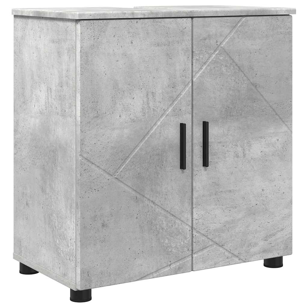 Σετ Επίπλων Μπάνιου Επιτοίχιο με πόρτα 5 pcs Σκυρόδεμα Γκρι