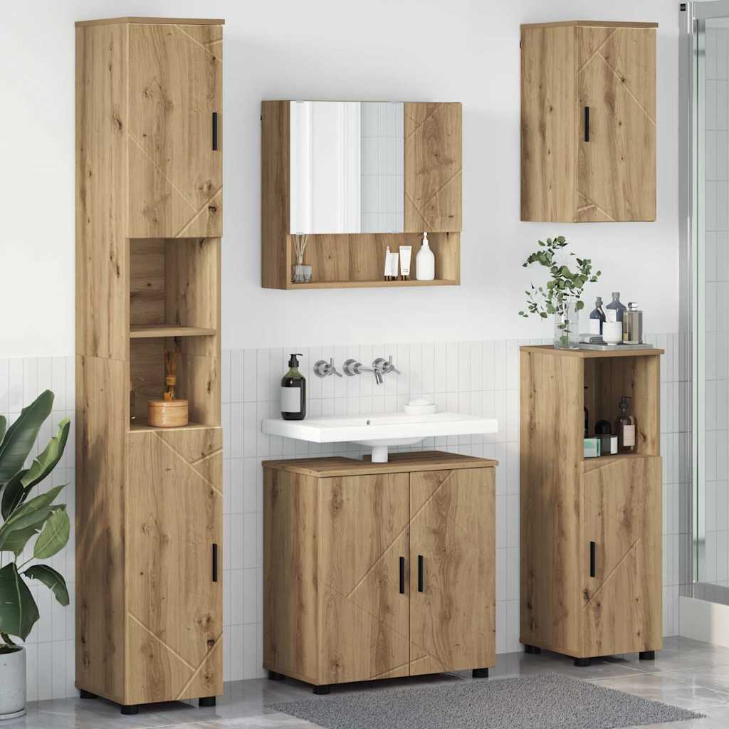 Σετ Επίπλων Μπάνιου 5 τμχ. Artisan Oak 61 x 35 x 64 εκ.