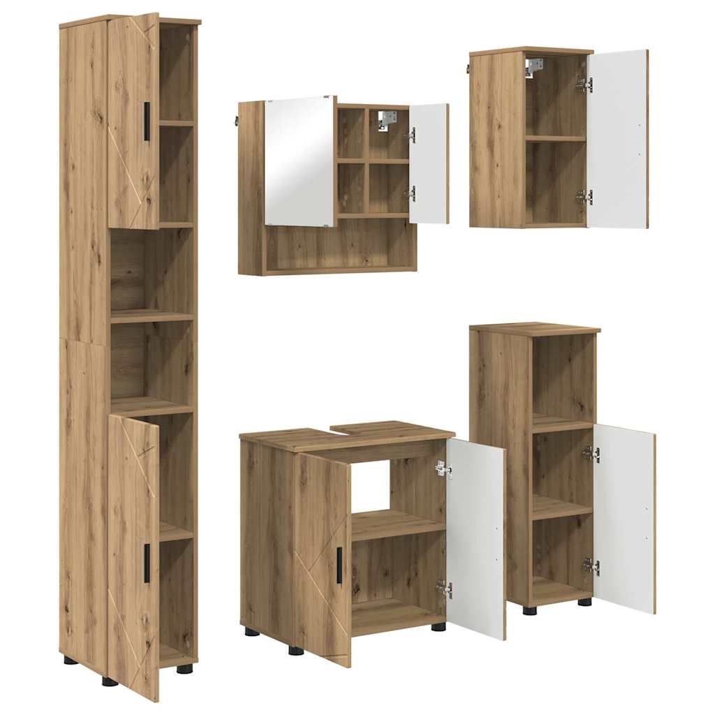 Σετ Επίπλων Μπάνιου 5 τμχ. Artisan Oak 61 x 35 x 64 εκ.