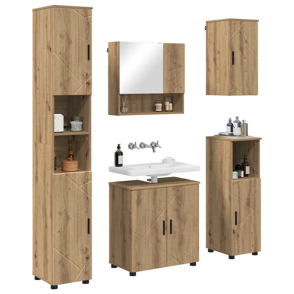 Σετ Επίπλων Μπάνιου 5 τμχ. Artisan Oak 61 x 35 x 64 εκ.