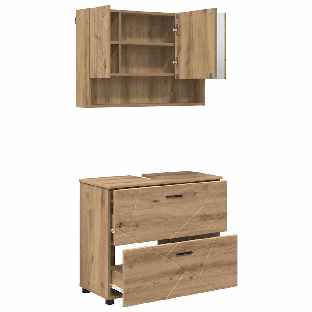 Σετ Επίπλων Μπάνιου 2 τμχ. Artisan Oak 76,5 x 35 x 64 εκ