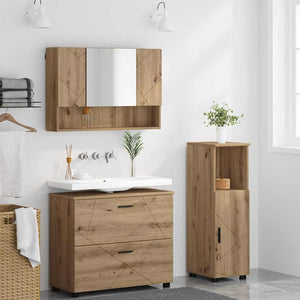 Σετ Επίπλων Μπάνιου 3 τμχ. Artisan Oak 76,5 x 35 x 64 εκ - Pakobazaar