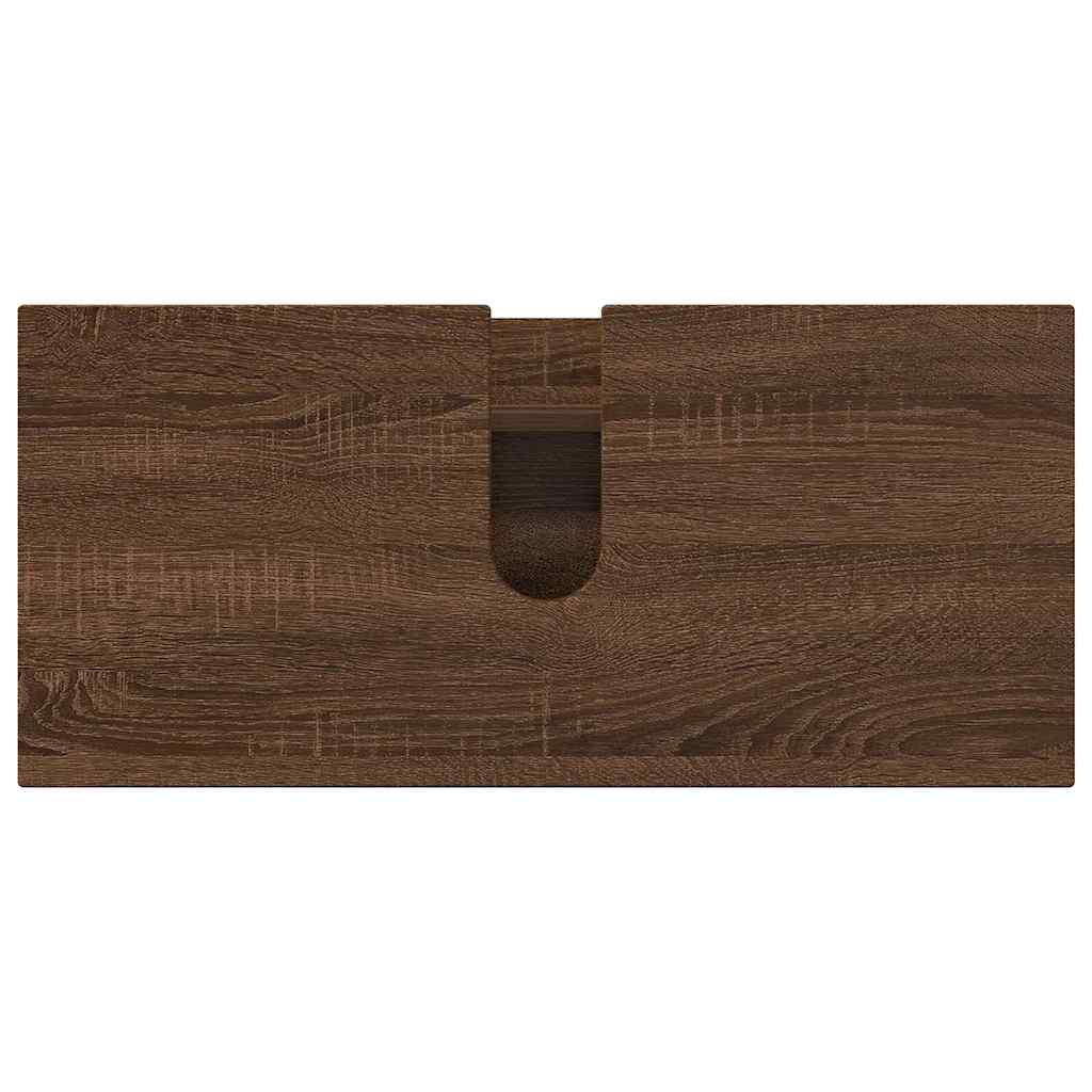 Σετ Επίπλων Μπάνιου 5 τμχ. Καφέ δρυς 35 x 30 x 192 εκ - Pakobazaar