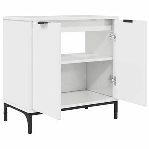Σετ Επίπλων Μπάνιου με συρτάρι 2 pcs Υψηλής γυαλάδας λευκό - Pakobazaar