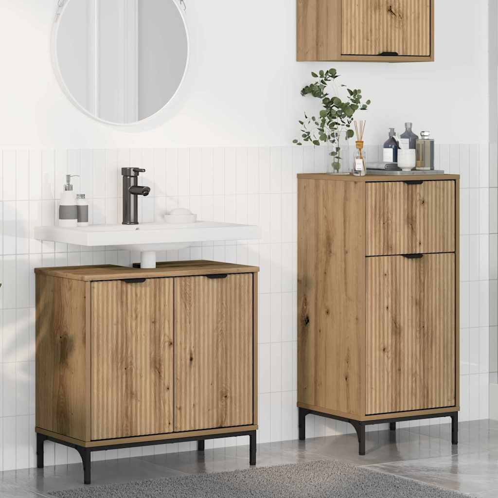 Σετ Επίπλων Μπάνιου με συρτάρι με ράφι 2 pcs Artisan Oak - Pakobazaar