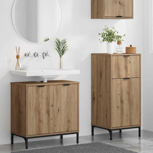 Σετ Επίπλων Μπάνιου με συρτάρι με ράφι 2 pcs Artisan Oak - Pakobazaar
