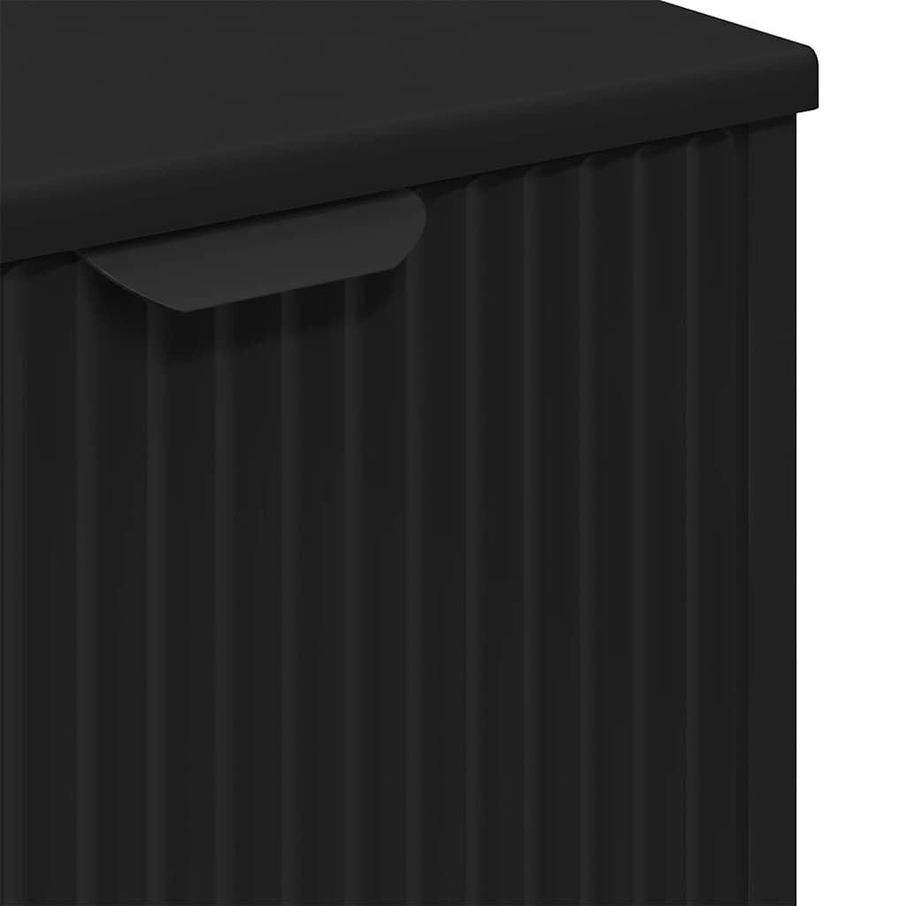Σετ Επίπλων Μπάνιου με συρτάρι με ράφι Επιτοίχιο 3 pcs Μαύρο